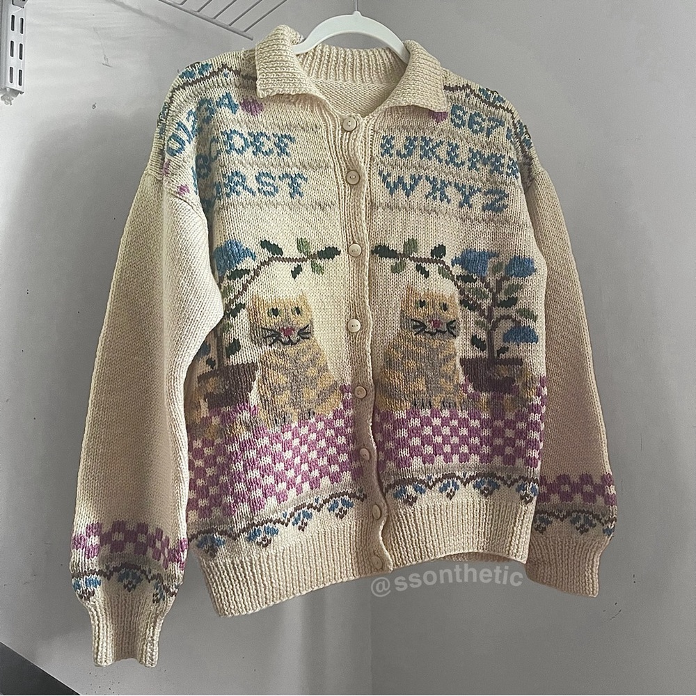 Alphabet & Numbers Cat Sweater
